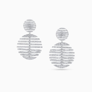 Cosmic Duo Polaris Earrings, 18K White Gold and Diamonds