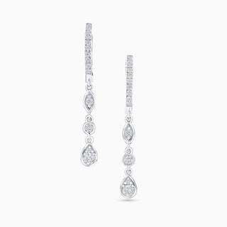 Cosmic Aura Earrings, 18K White Gold and Diamonds