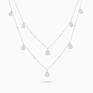 Seamless Esmerelda Necklace in 18K White Gold and Diamonds