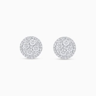 Seamless Serene Studs, 18K White Gold and Diamonds