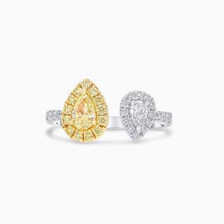 Starlight Harmonia Ring in 18K White Gold and Yellow, White Diamonds