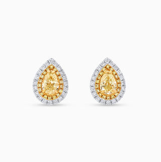 Starlight Venice Earrings in 18K White Gold and Yellow, White Diamonds