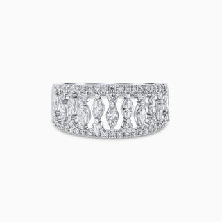 Cosmic Stella Ring in 18K White Gold and Diamonds