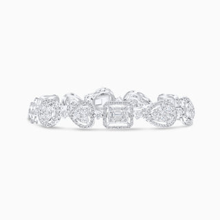 Deco Shapes Bracelet, White Gold and Diamonds