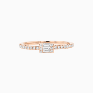 Deco XS-1 Ring, 18K Rose Gold and Diamonds (0.24ct. tw.)