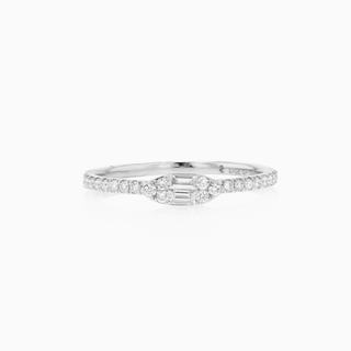 Deco XS Ring, 18K White Gold and Diamonds (0.32ct.tw.)