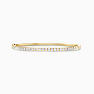 Seamless Linea Bangle, Yellow Gold and Diamonds