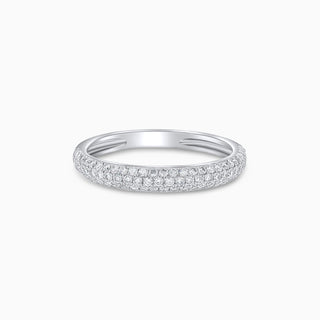Seamless Micro Pave' Band, White Gold and Diamonds