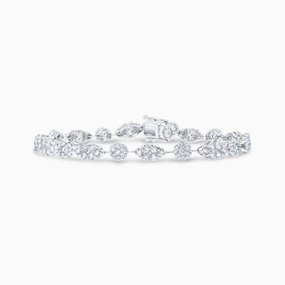 Seamless Multi-Shape Bracelet, 18K White Gold and Diamonds