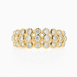 Cosmic Bubbles Ring, 18K Yellow Gold and Diamonds